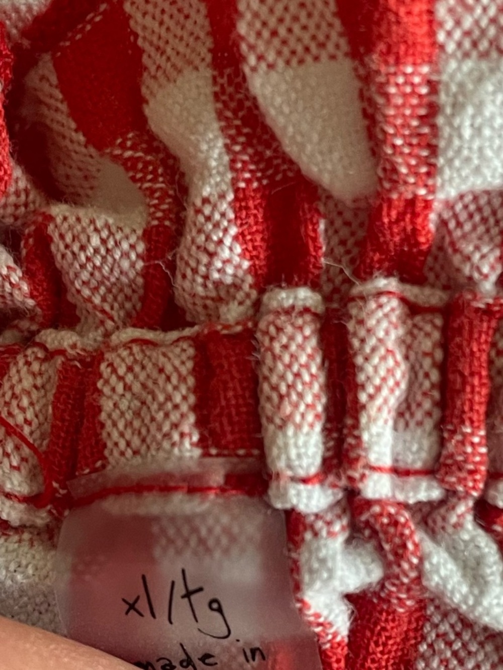 Free People One Sunni Convertible Skirt Dress in Red White Gingham XL - Picture 5 of 6